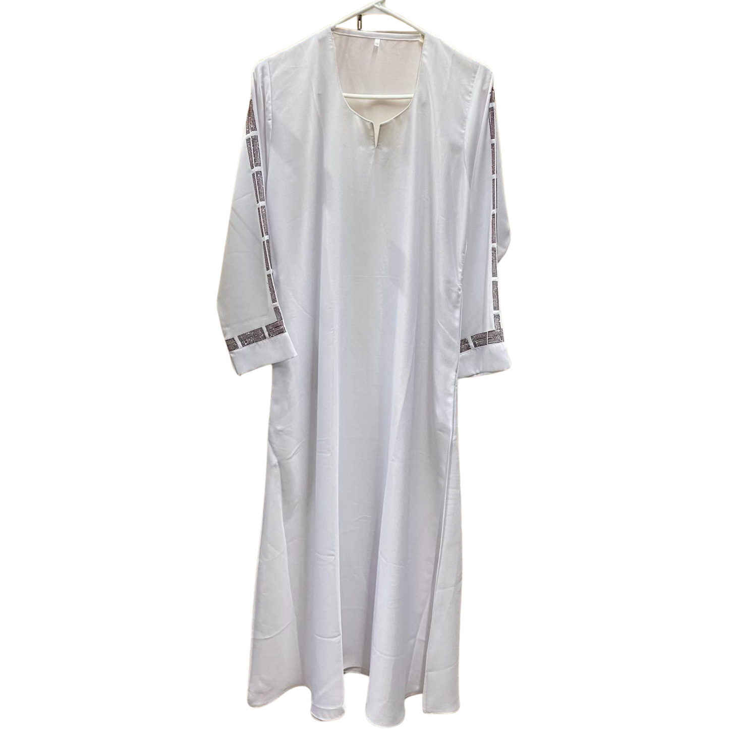 Abaya with Small Rhinestone Design