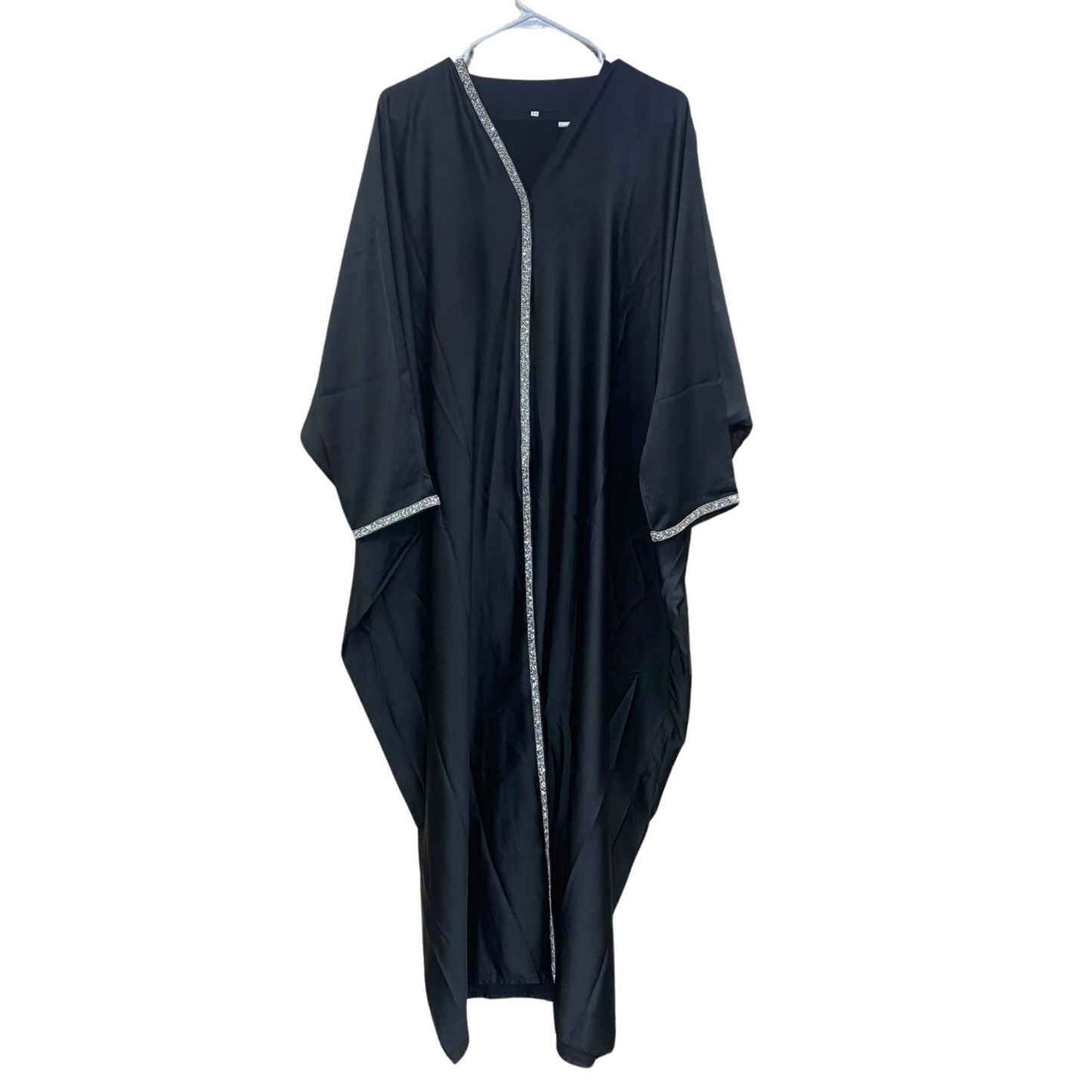 Elegant Button Up Rhinestone Abaya