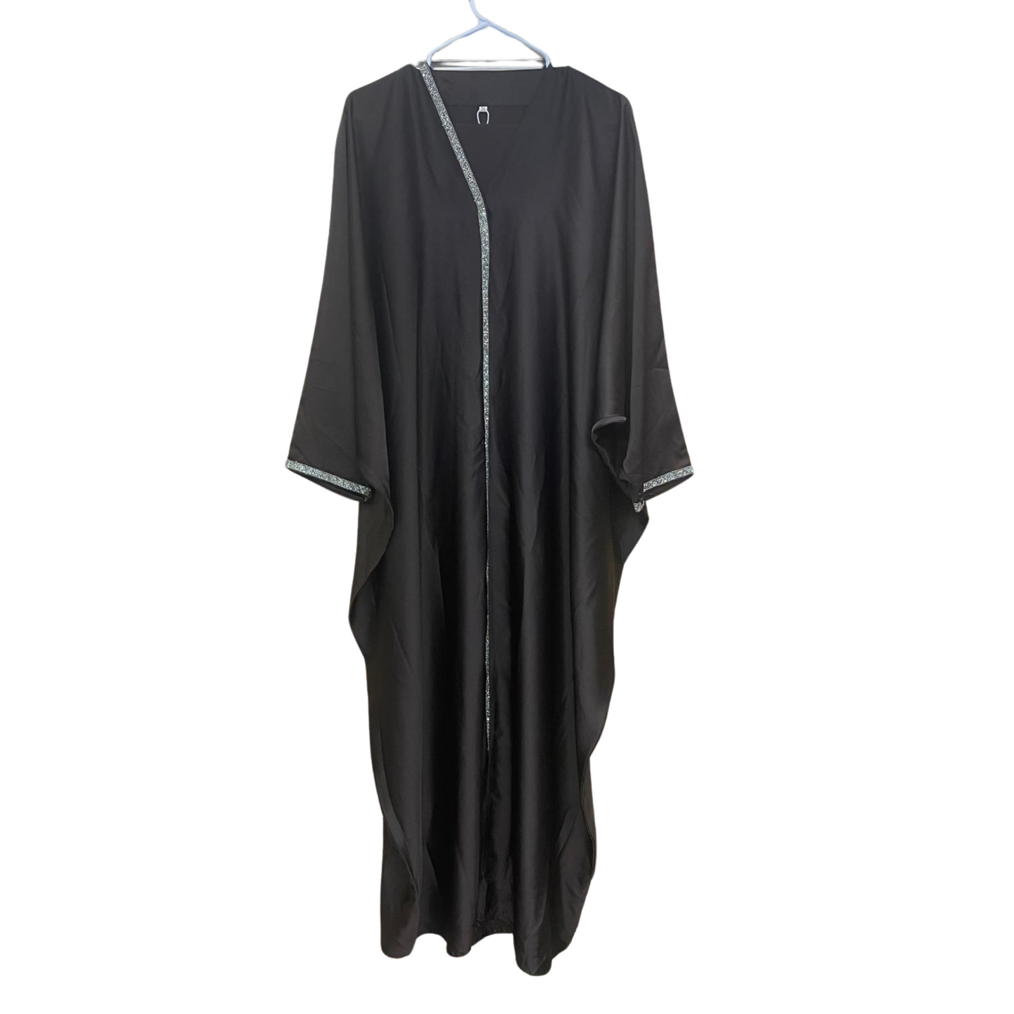 Elegant Button Up Rhinestone Abaya