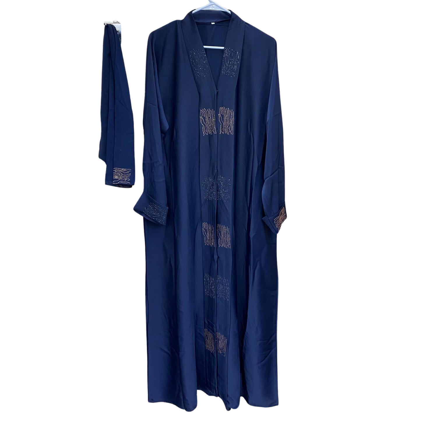 Rhinestone Button Up Abaya