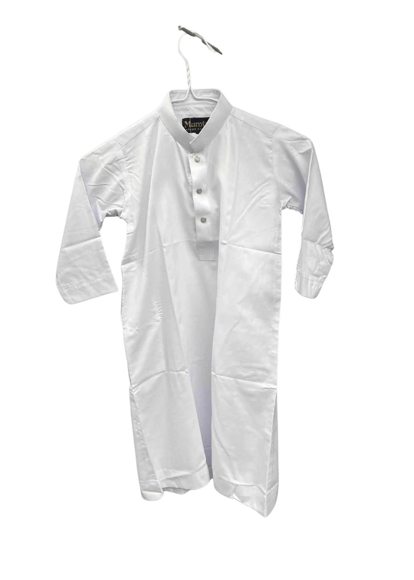 Mumtaz Kids Button Up White Thobe
