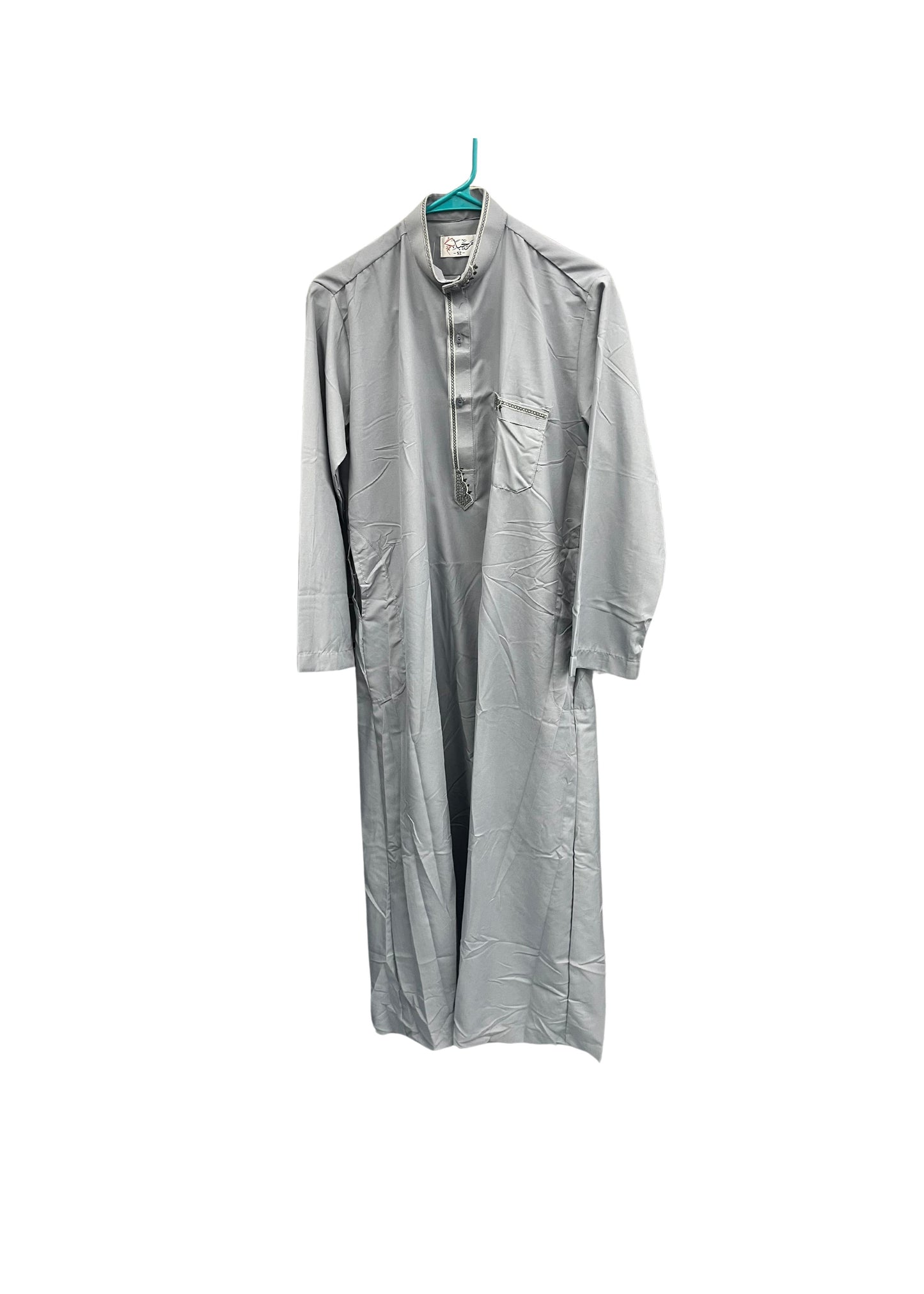 Gray Thobe with Embroidered Lining
