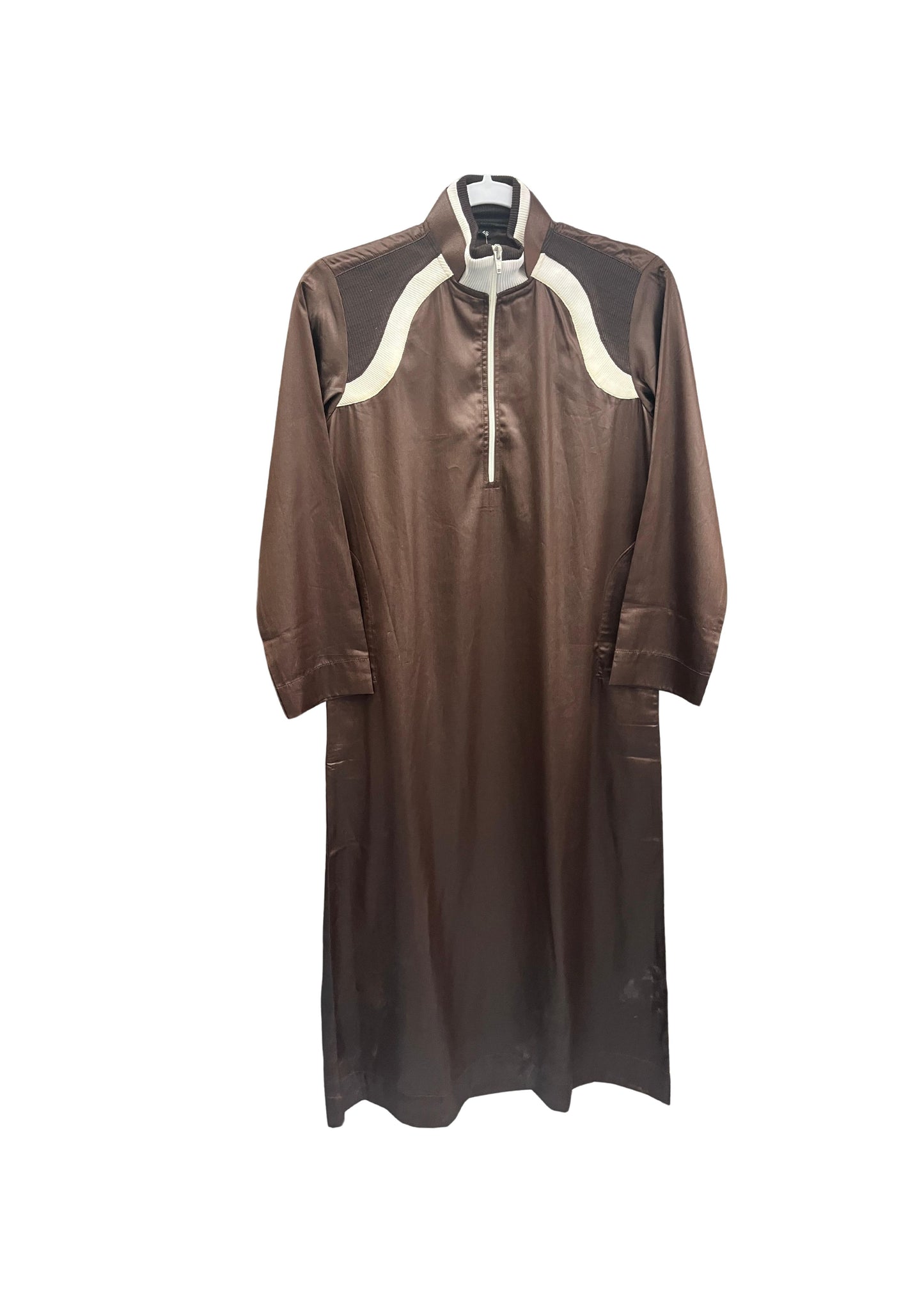 Kids Brown Thobe with Stripes