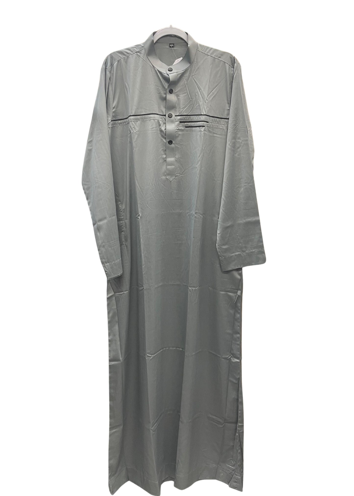 Gray Thobe with Black Horizontal Lines