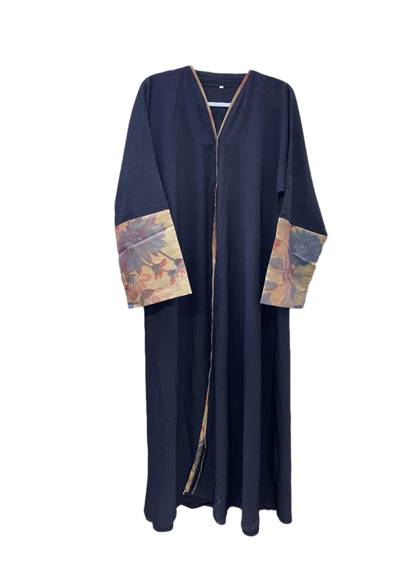 Purple Floral Button Up Abaya