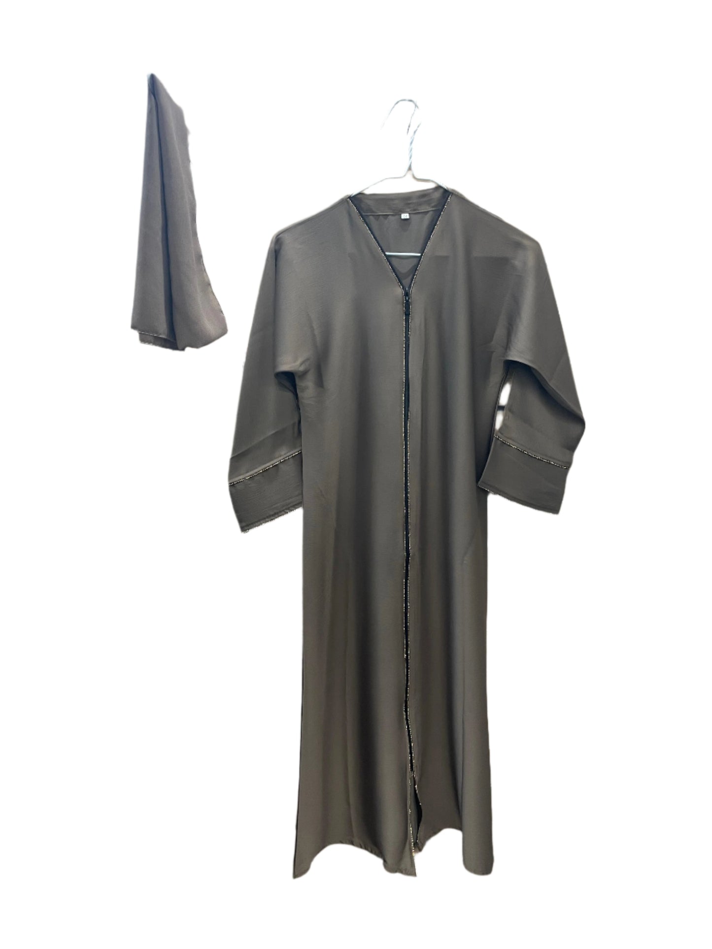 Girls Silky Zip Abaya