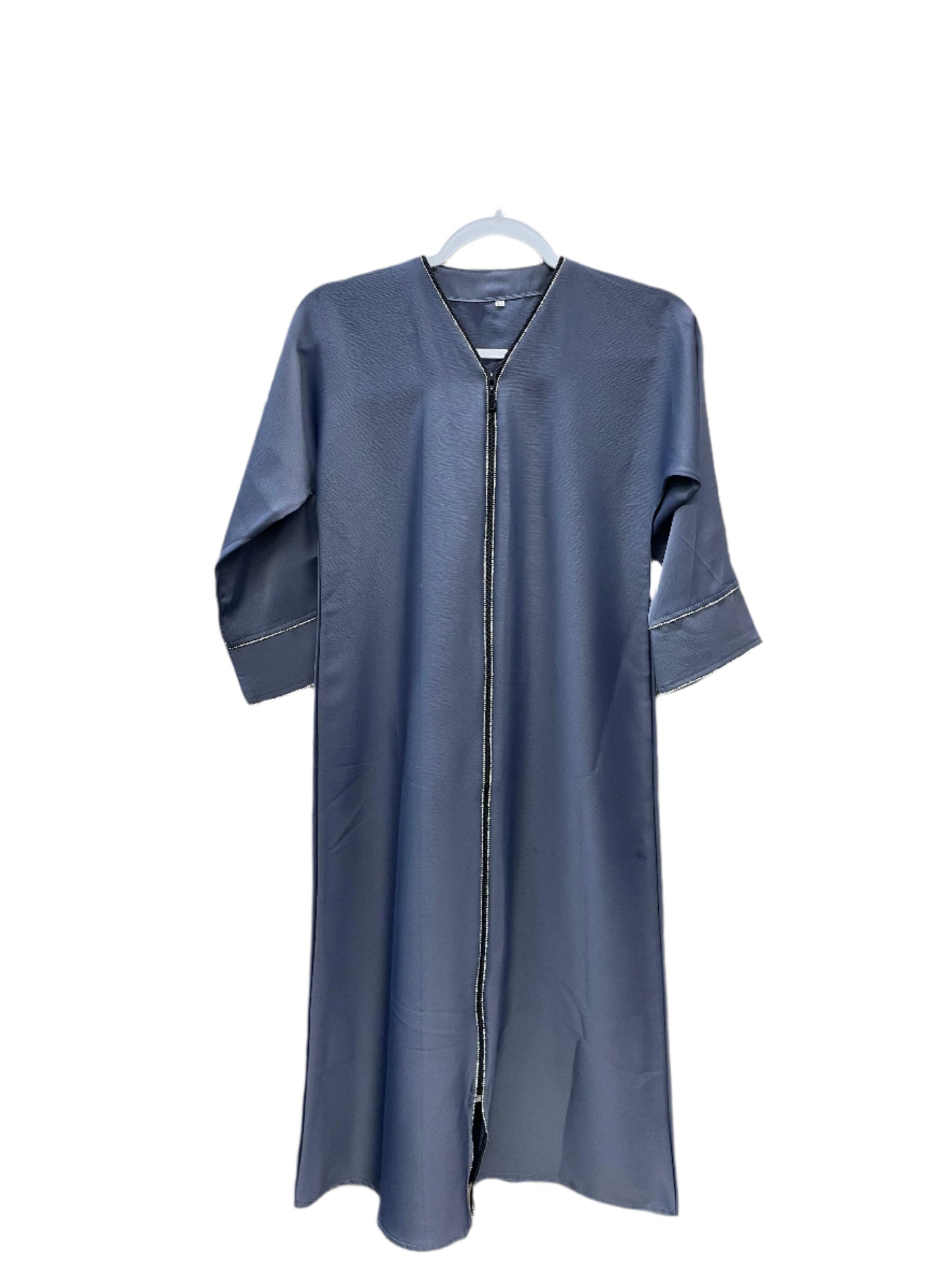 Girls Silky Zip Abaya