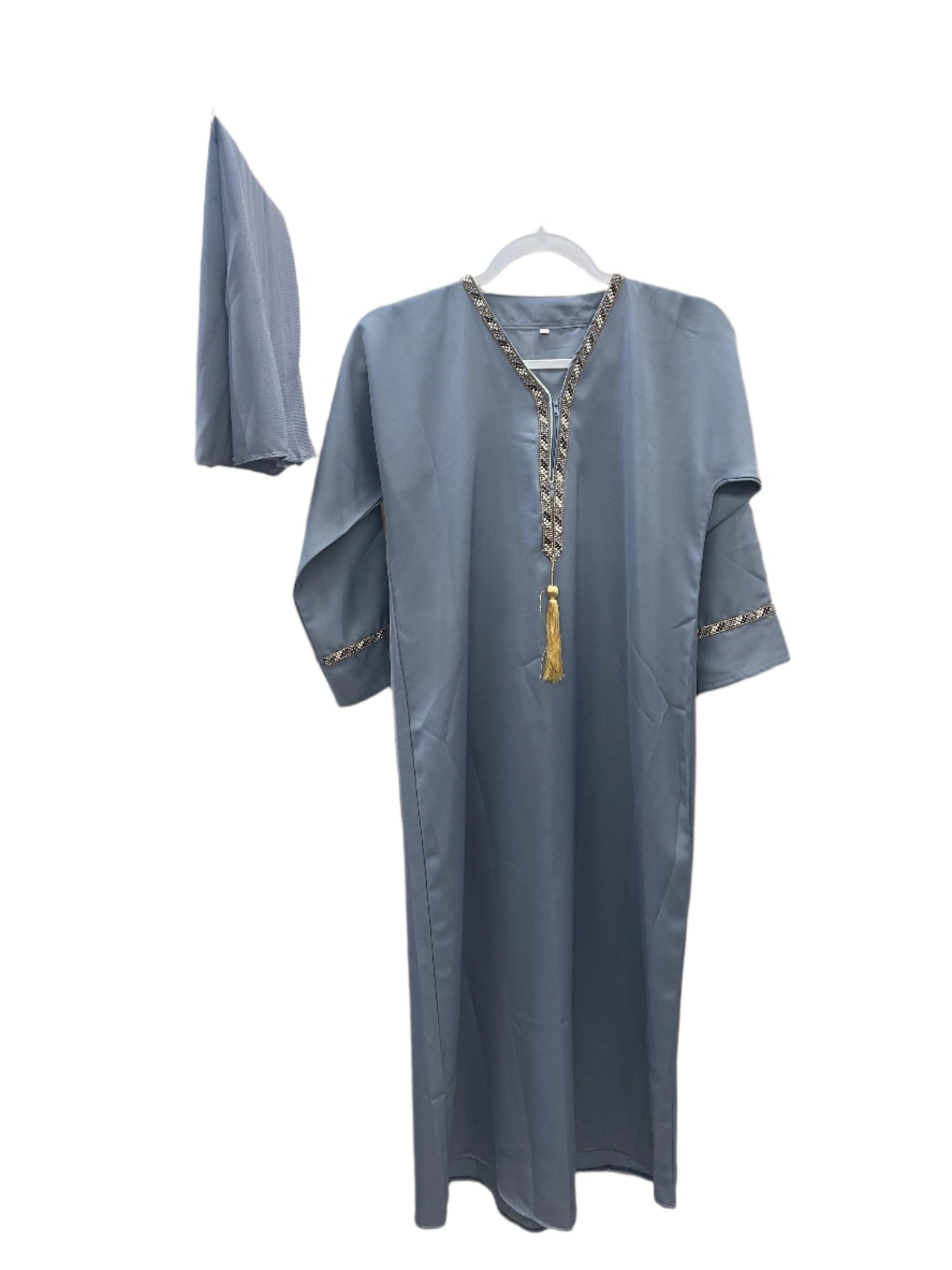 Girls Zip Tassel Abaya