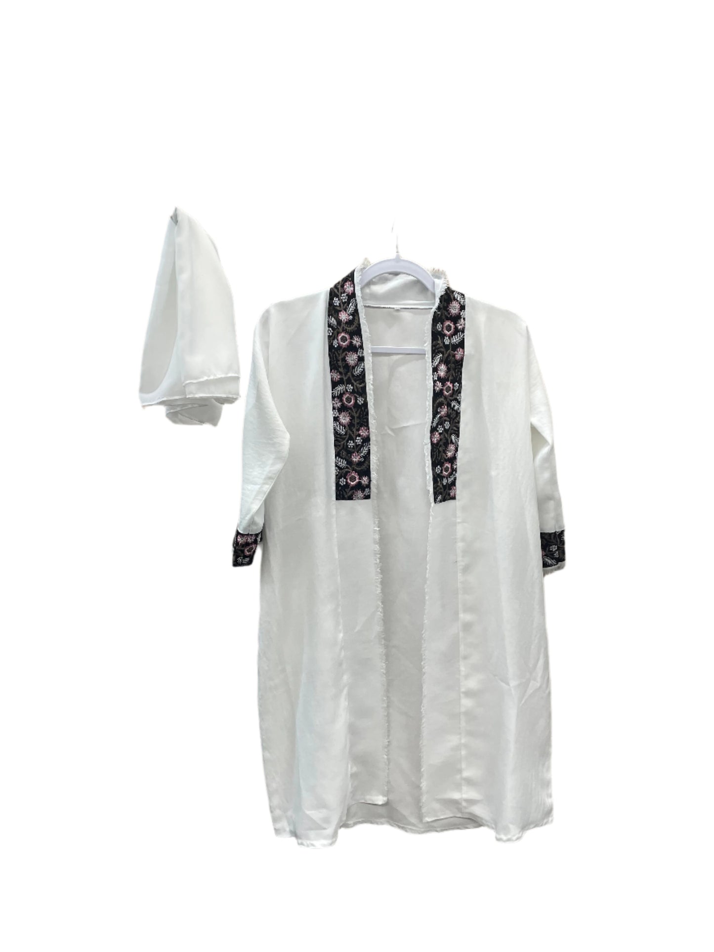 Girls Floral Open Abaya