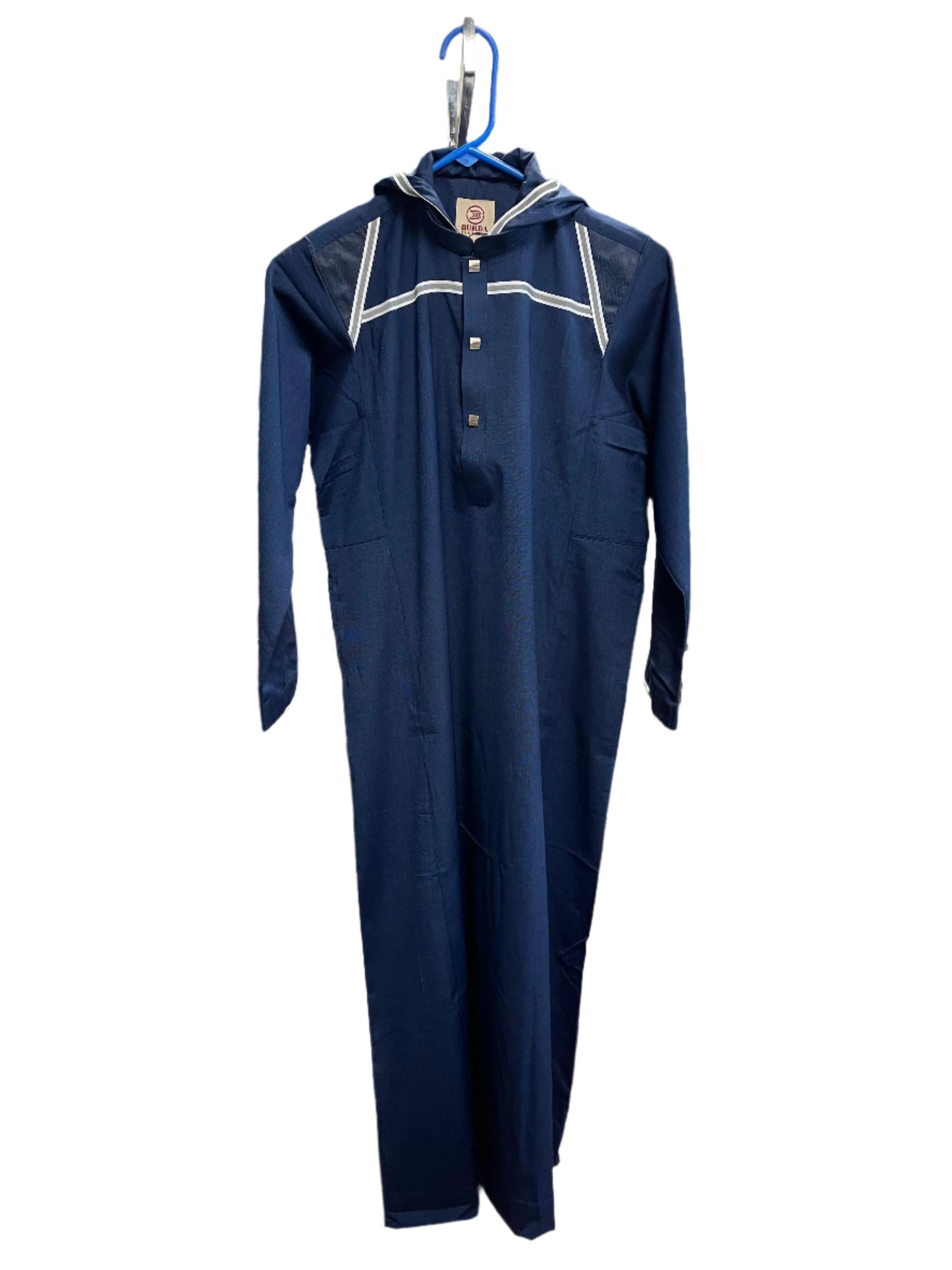 Premium Kids Hoodie Thobe - Navy Blue