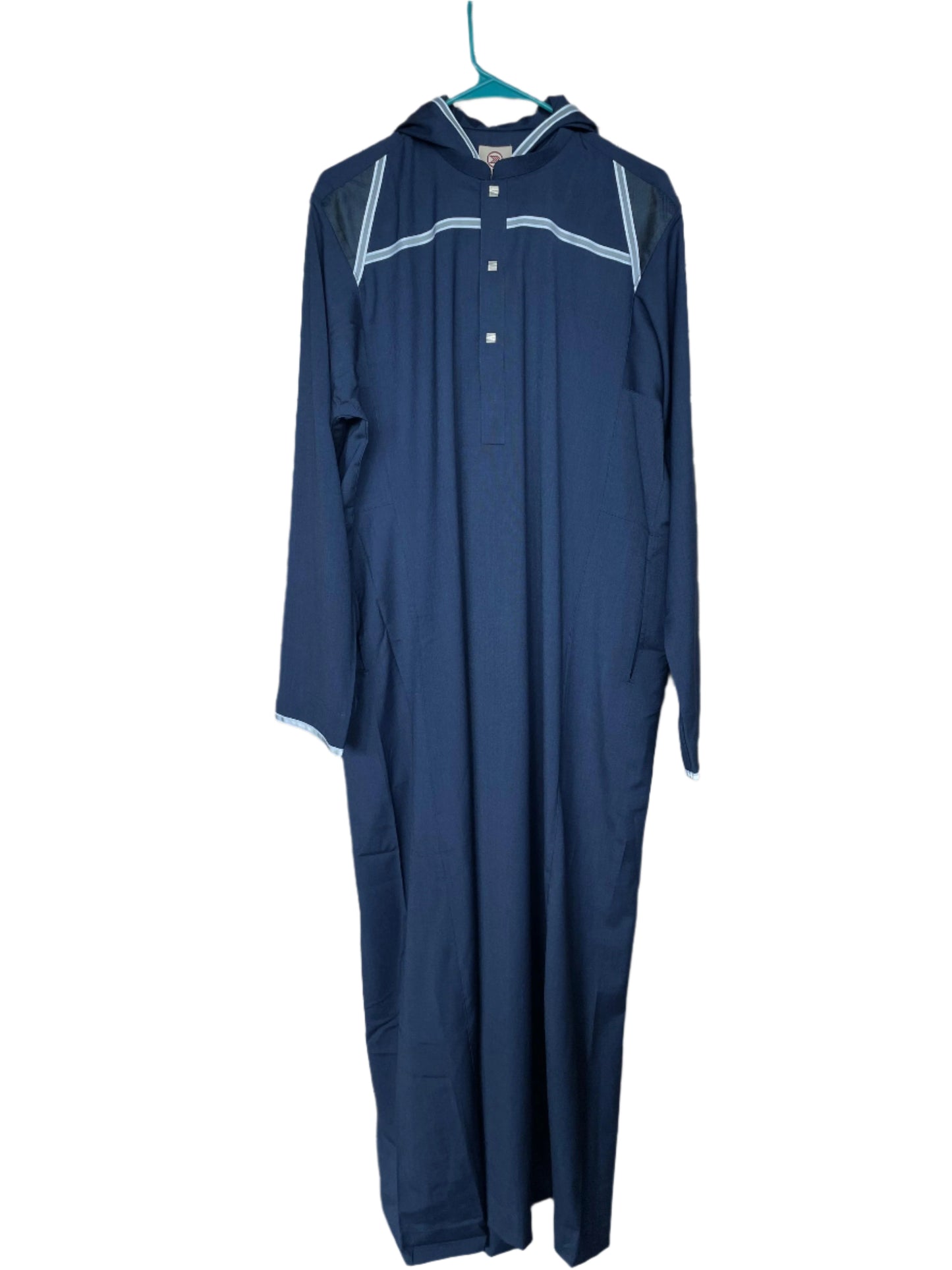 Premium Blue Stripe Hoodie Thobe