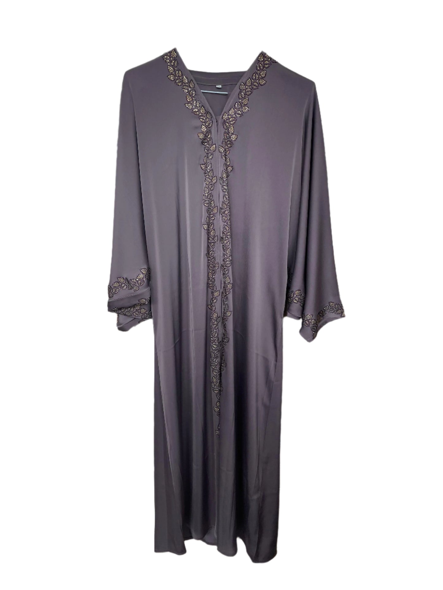 Silky Abaya with Sequin Front Design