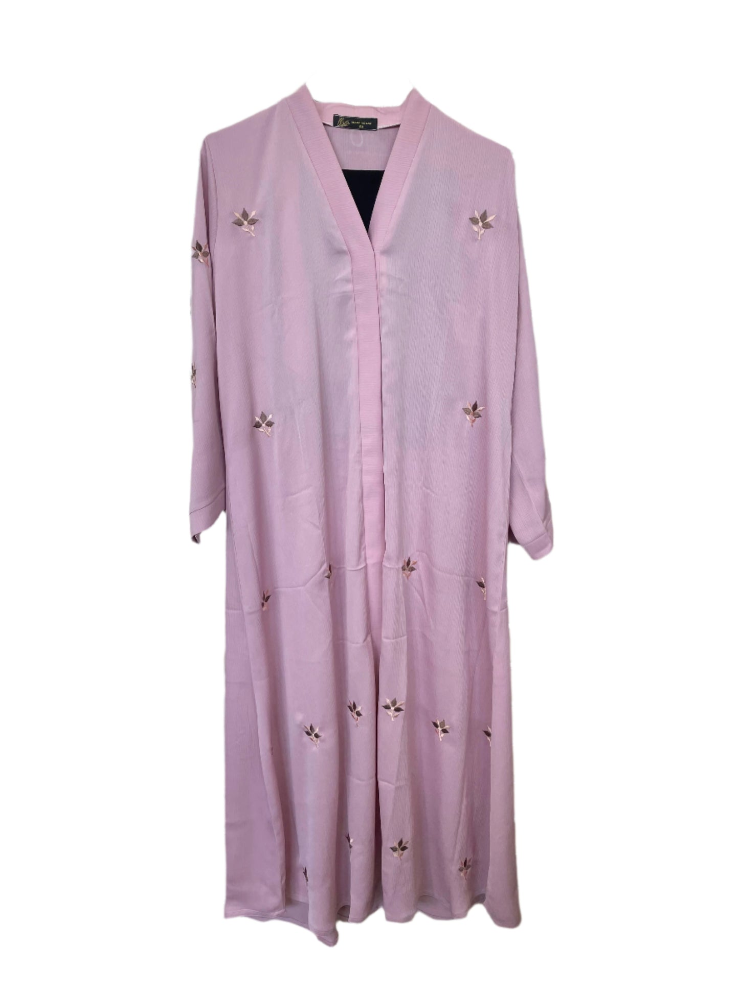 Colorful Button Up Abaya with Floral Embroidery