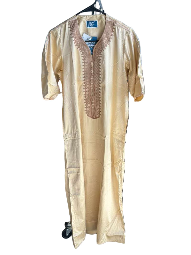Hijazi Golden Moroccan Thobe