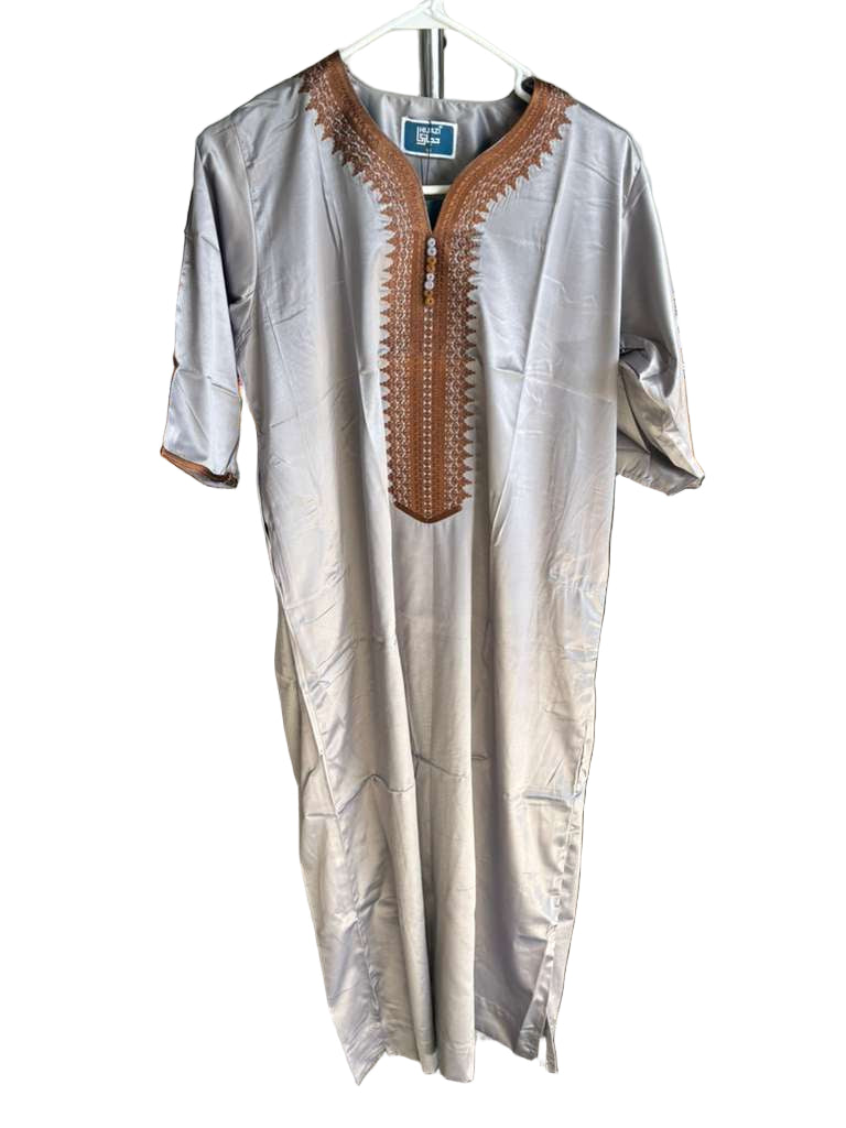 Hijazi Kids Silver Moroccan Thobe