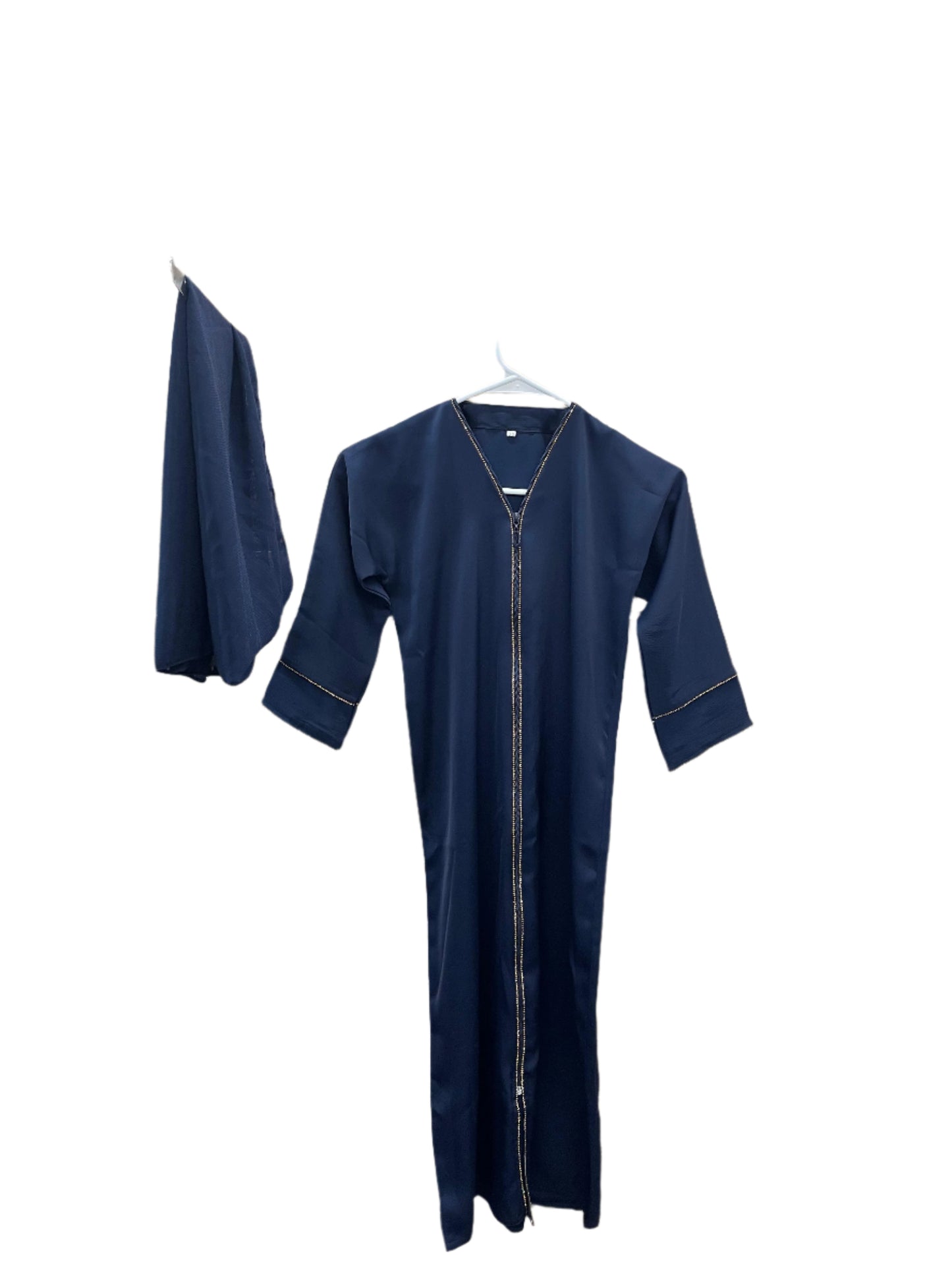 Girls Silky Zip Abaya