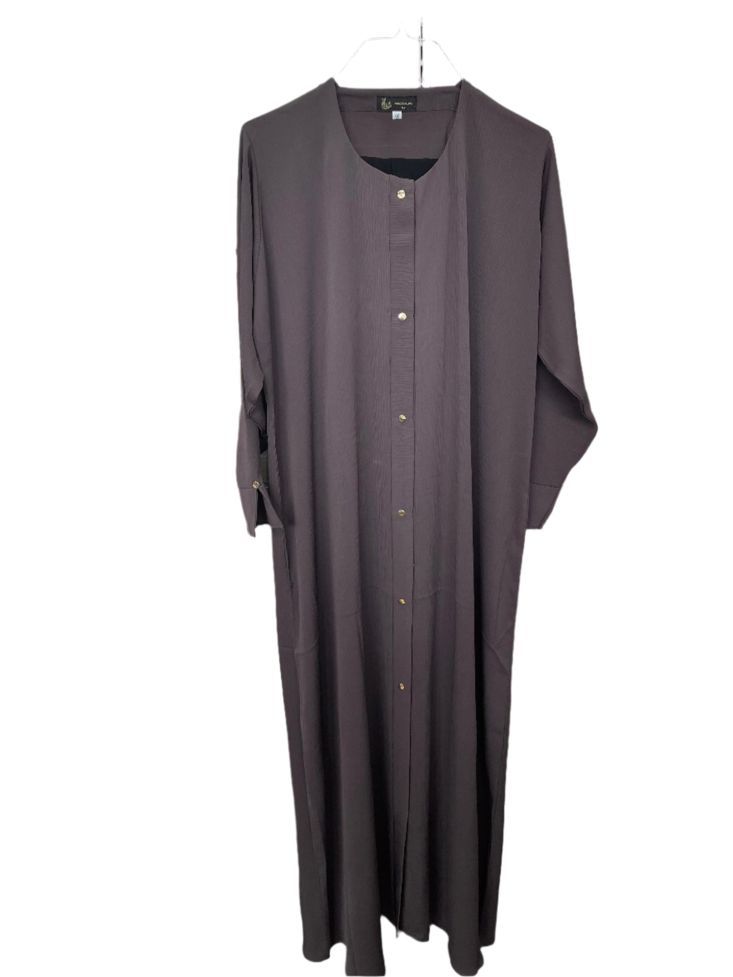 Comfortable Button Up Abaya with Rouched Sleeves
