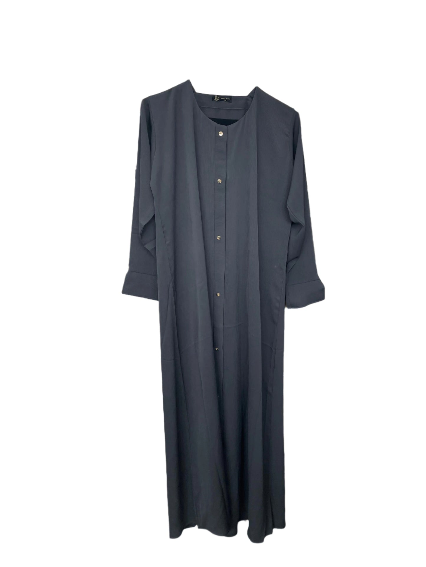 Comfortable Button Up Abaya with Rouched Sleeves