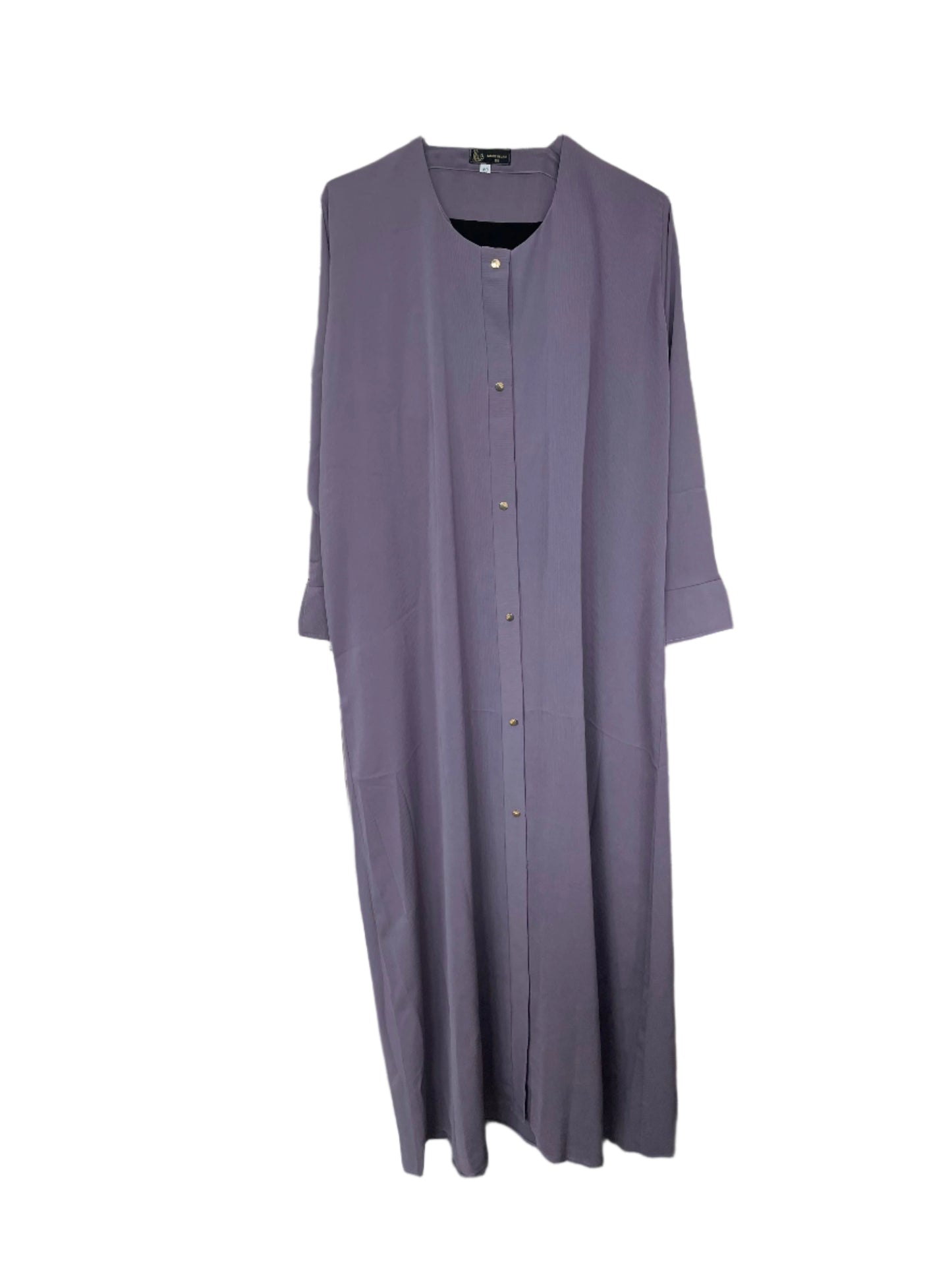 Comfortable Button Up Abaya with Rouched Sleeves