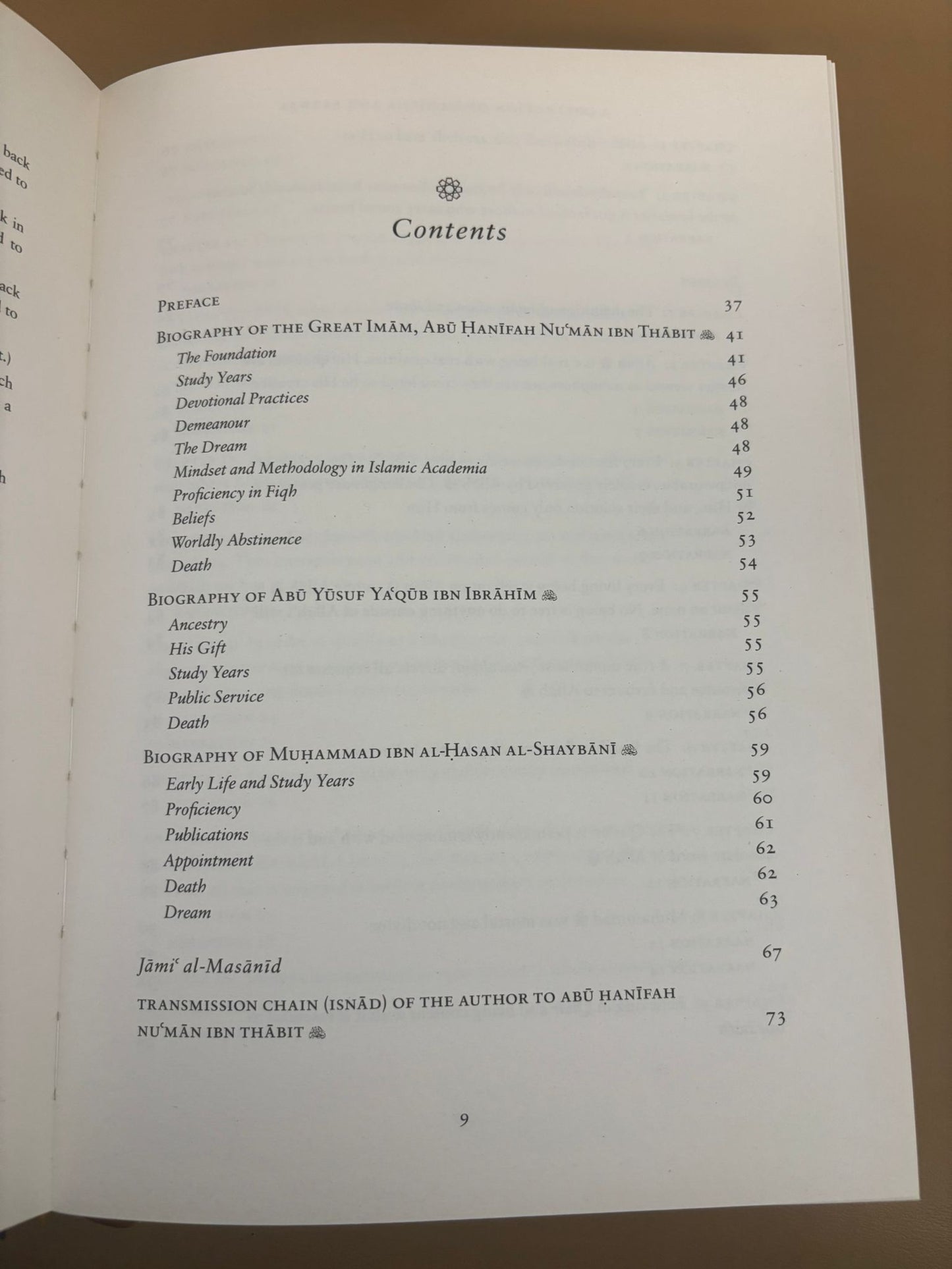 A Collection of Imam Abu Hanifah's Hadiths & Fatwas