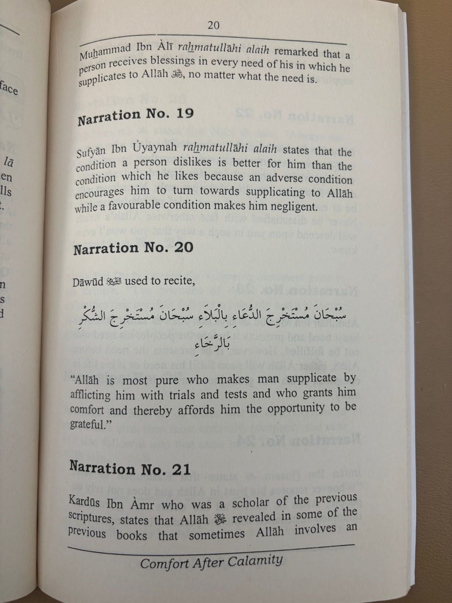 Comfort After Calamity