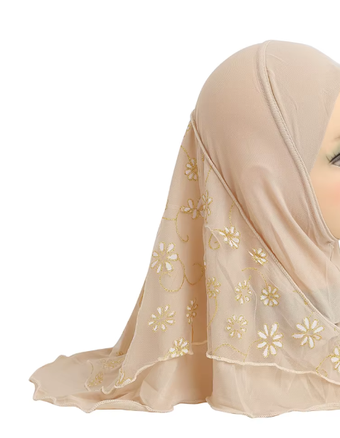 Girls Daisy Print Hijabs