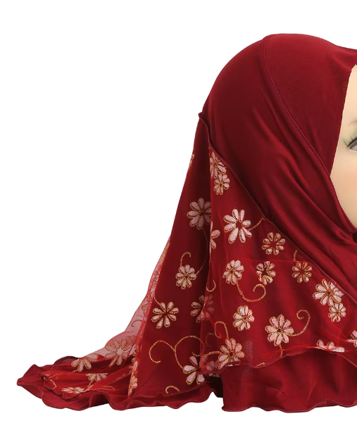 Girls Daisy Print Hijabs