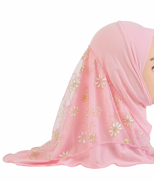 Girls Daisy Print Hijabs