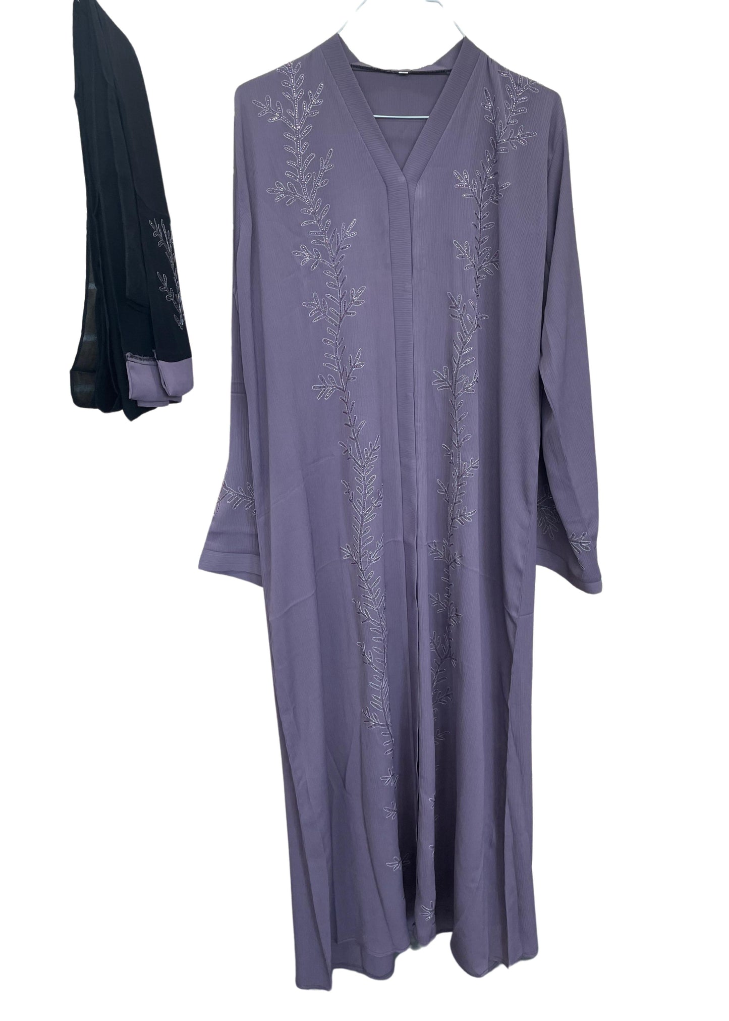 Silky Abaya with Delicate Branch Design