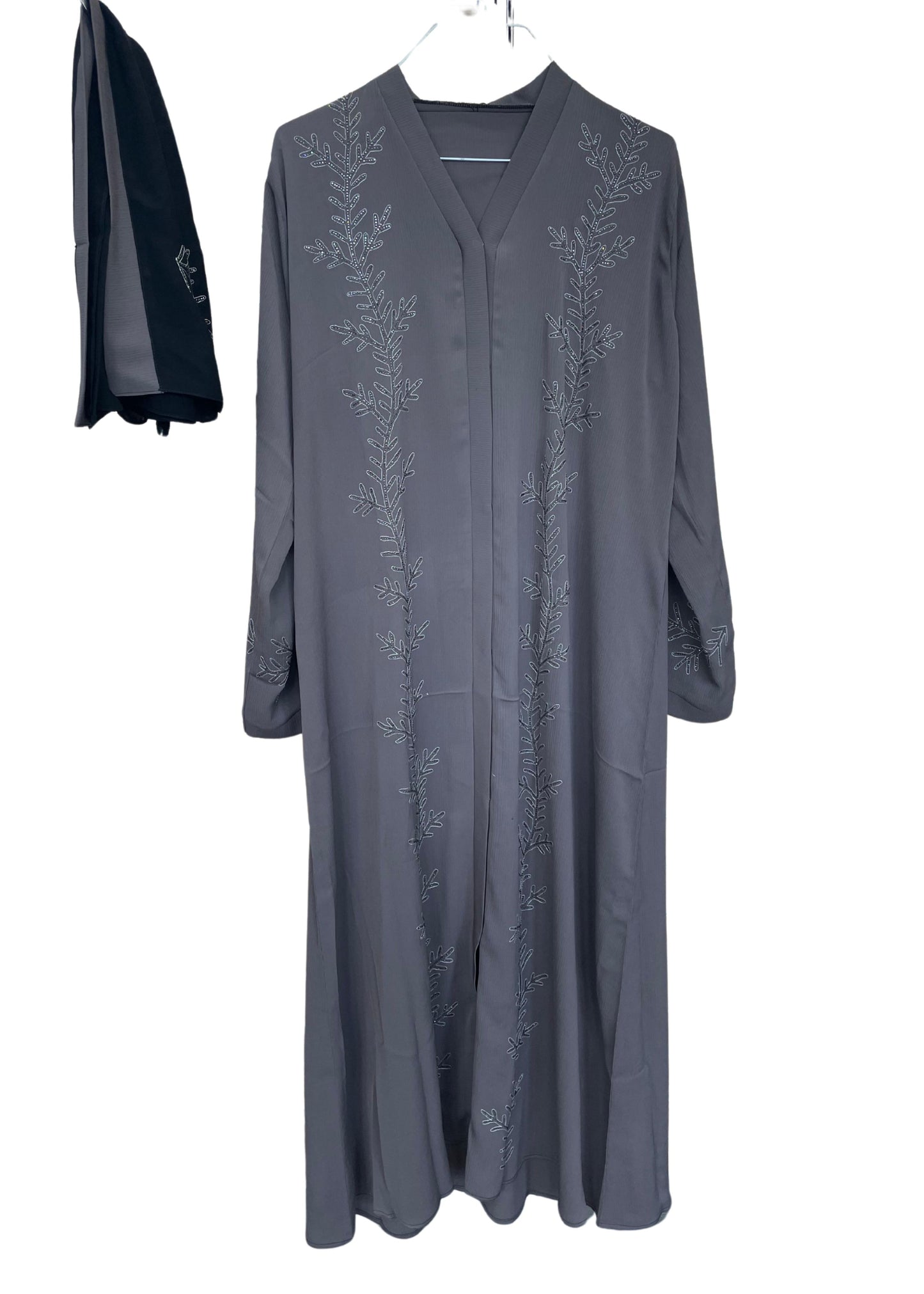 Silky Abaya with Delicate Branch Design