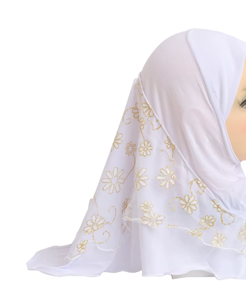Girls Daisy Print Hijabs
