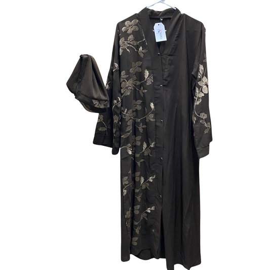 Floral Button Up Abaya