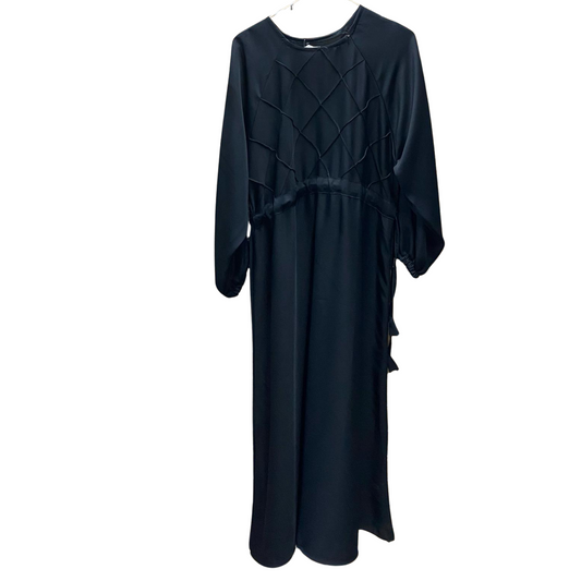 Black Criss-Cross Design Abaya