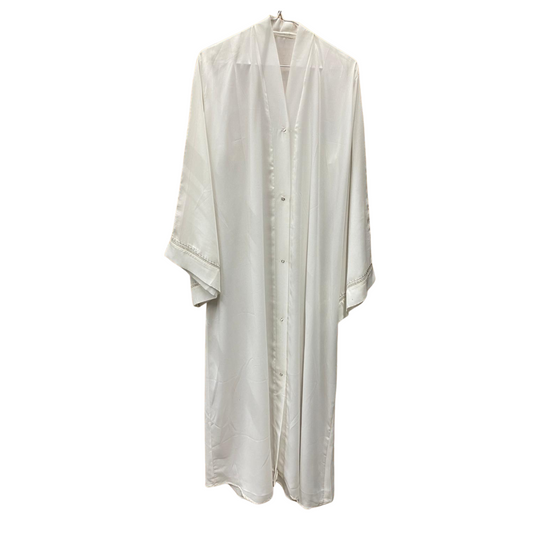 Simple White Button Up Abaya