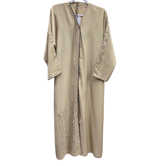 Sleek Button Up Abaya with Sequins