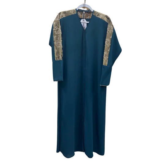 Sequined Shoulder Button Up Abaya