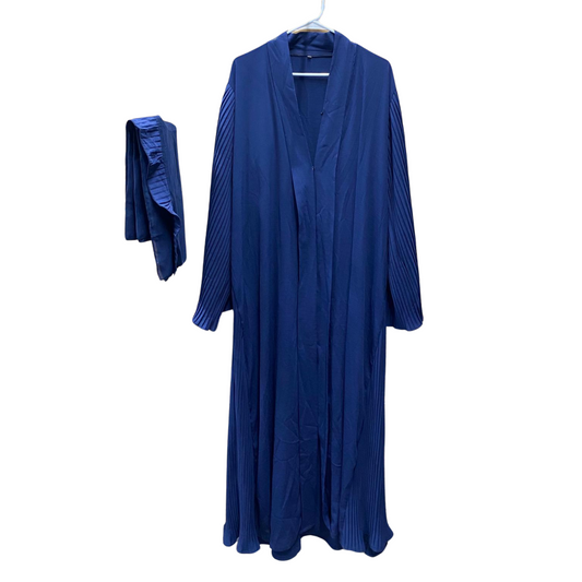 Comfortable Button Up Abaya  - Blue