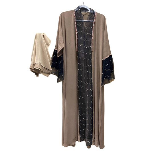 Lace Button Up Abaya