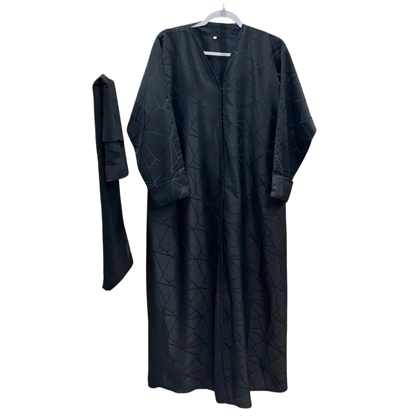 Abaya with Geometric Design