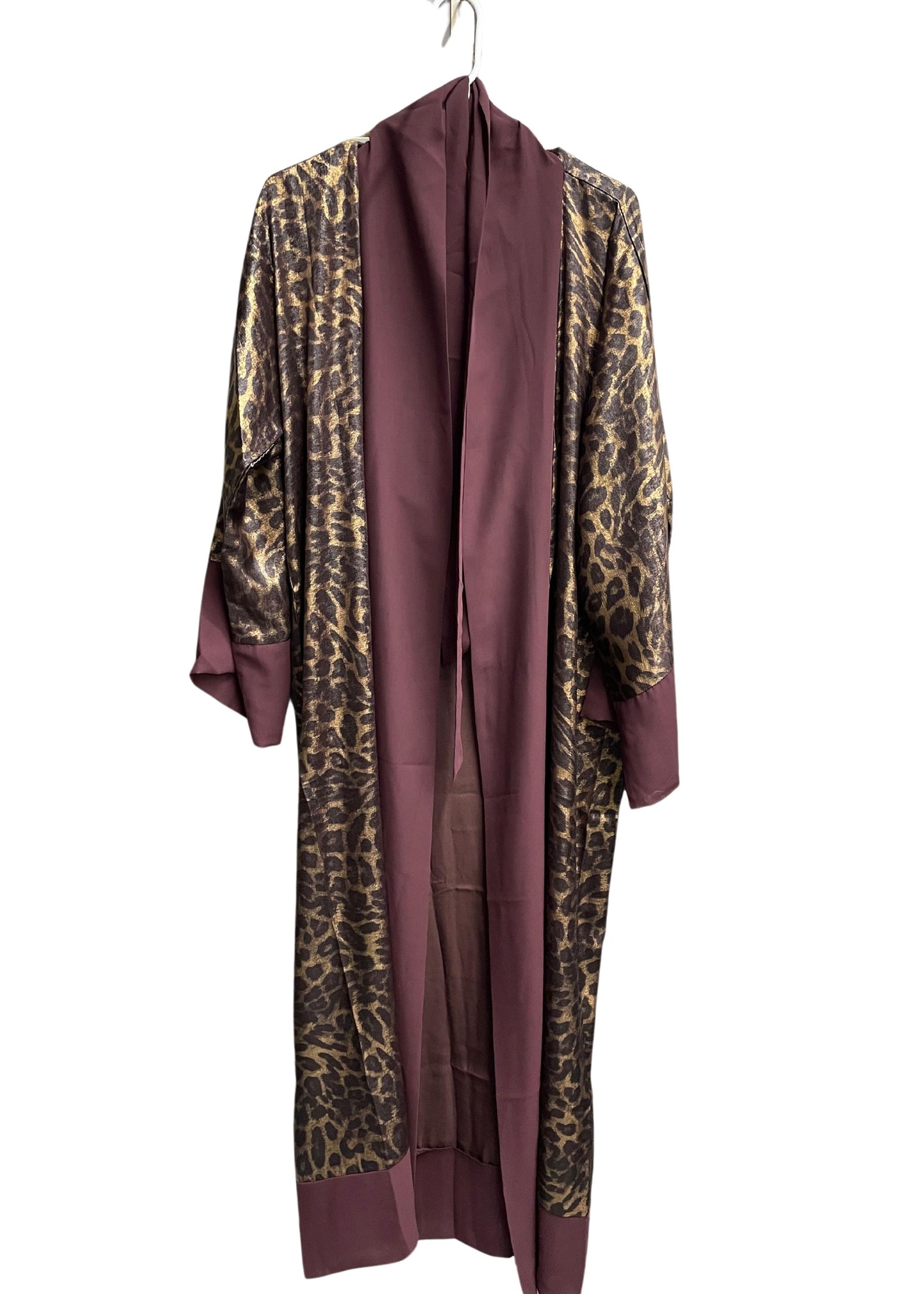 Animal Print Open Abaya