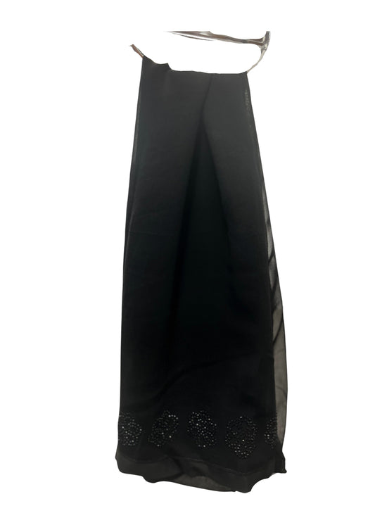 Black Hijab with Flower Sequins