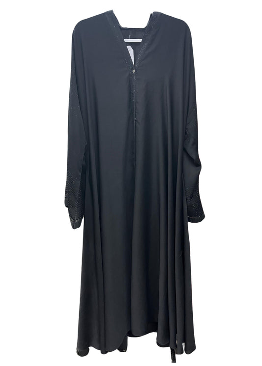 Black Sequin Sleeves Abaya