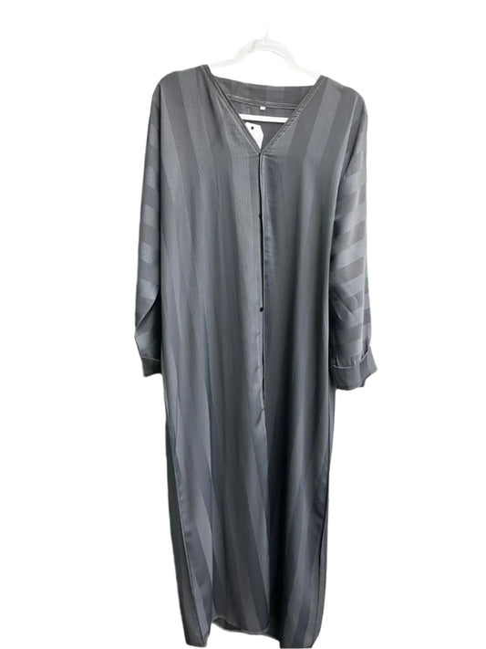 Gray Striped Abaya