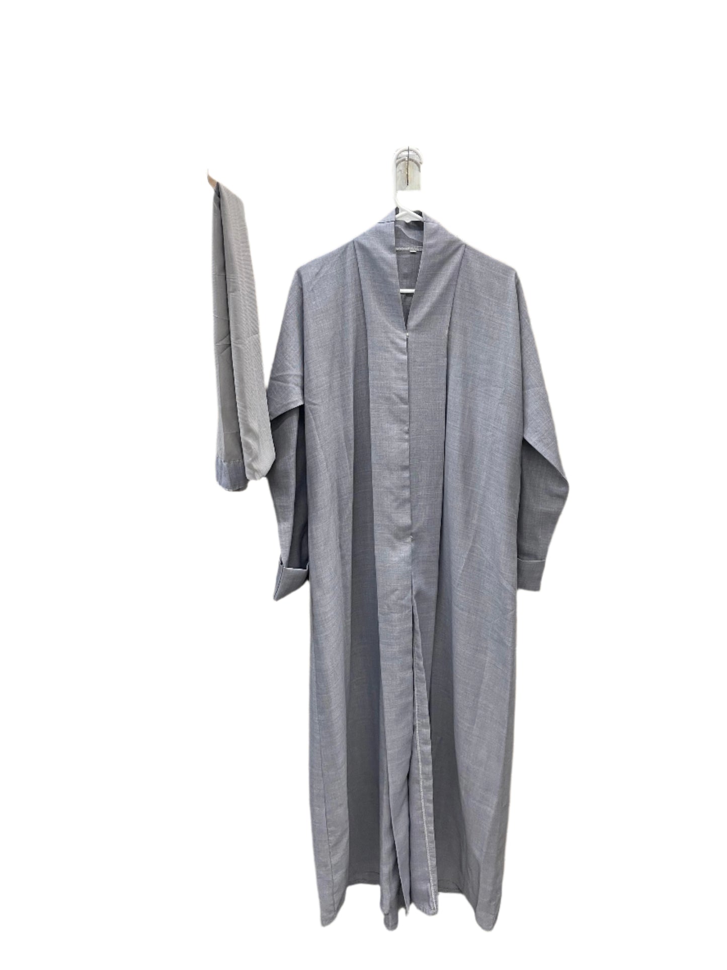 Comfortable Textured Fabric Button-Up Abaya