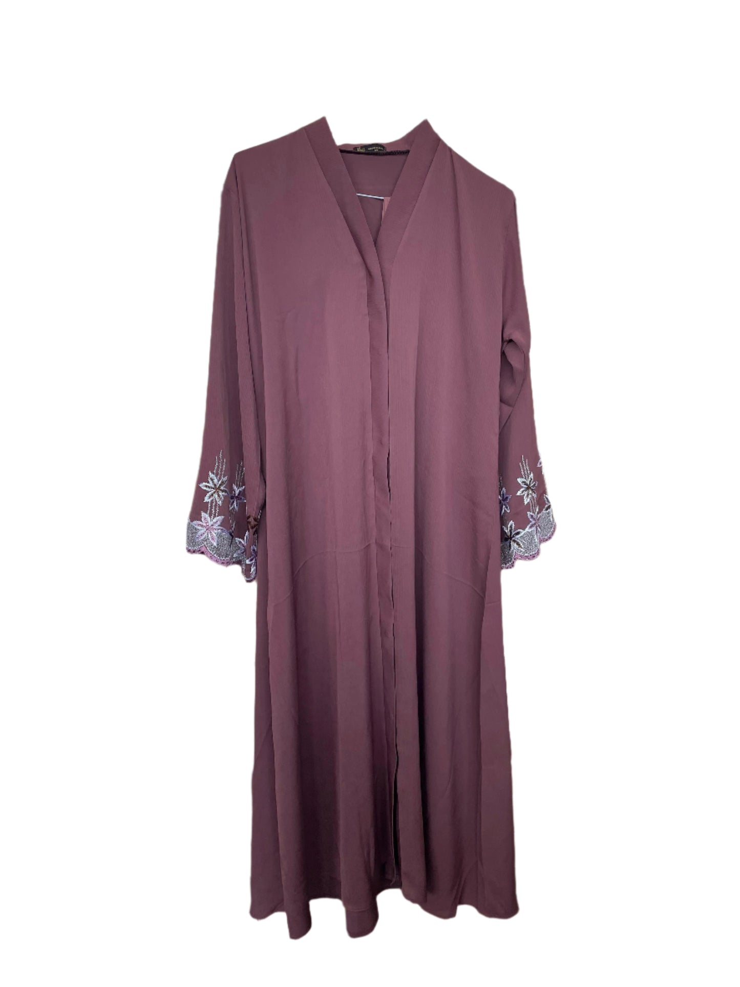 Beautiful Abaya with Floral Sleeve Print