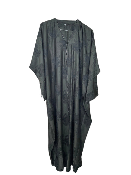 Silky Floral Abaya