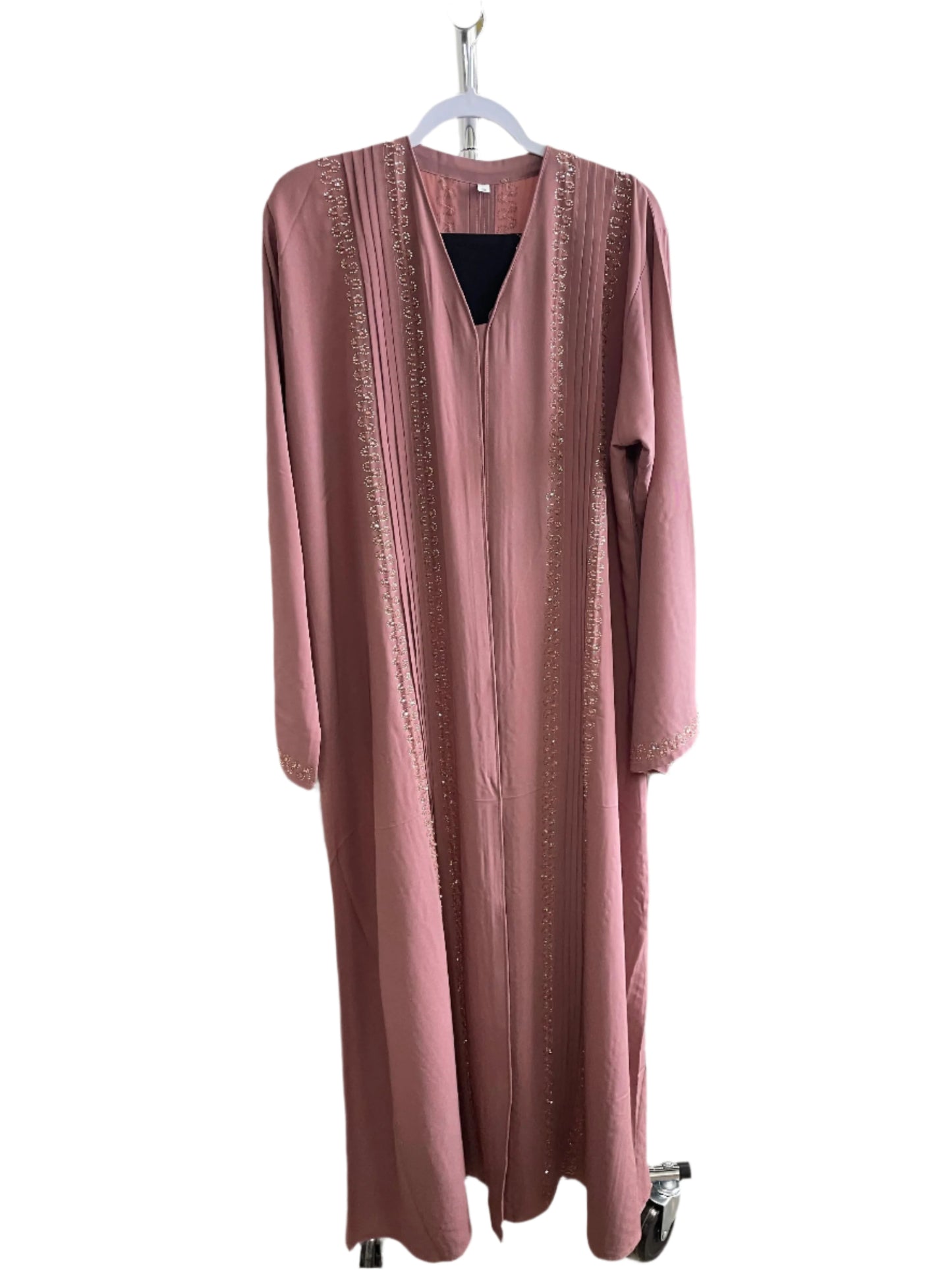 Beautiful Front-Sequined Button Up Abaya