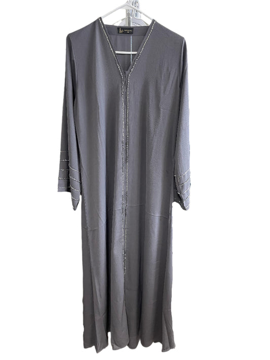 Colorful Stripe Sleeve Sequin Abaya