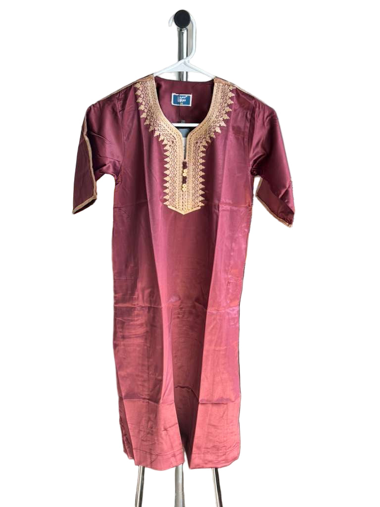 Hijazi Kids Maroon Moroccan Thobe