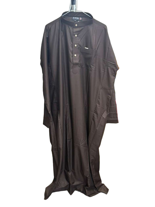 Solid Dark Brown Thobe